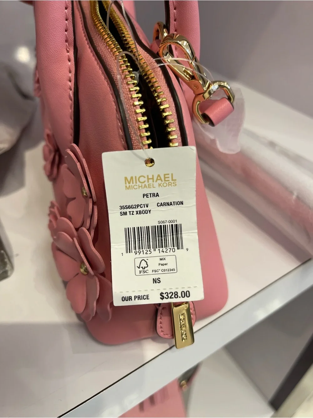 MICHAEL KORS Petra Small Floral Embellished Crossbody Bag
Carnation 
NWT - Picture 13 of 16
